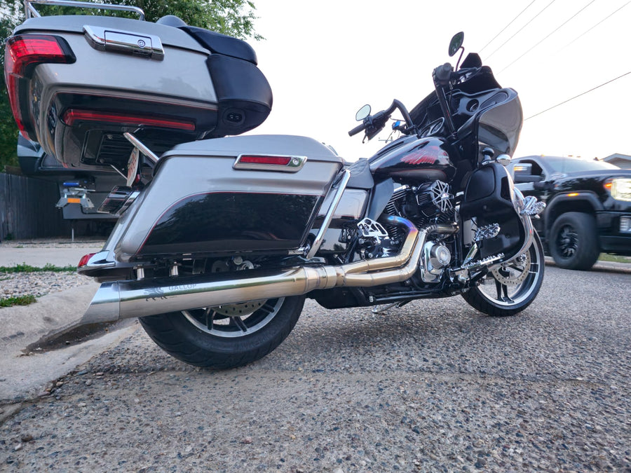 2 Into 1 Full Exhaust System For Harley-Davidson - The Freedom Glider 2 Into 1 Full Exhaust System For Harley-Davidson - The Freedom Glider