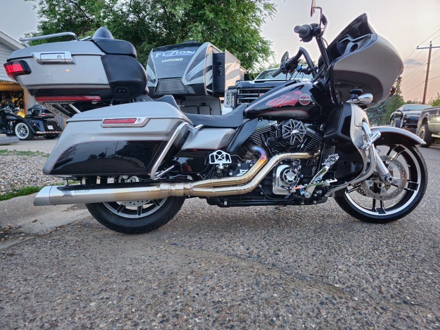 2 Into 1 Full Exhaust System For Harley-Davidson - The Freedom Glider 2 Into 1 Full Exhaust System For Harley-Davidson - The Freedom Glider