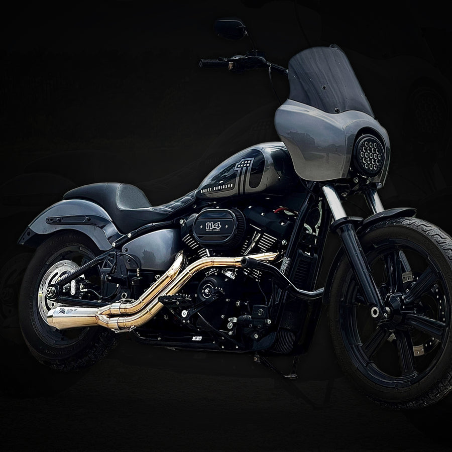 2 Into 1 Exhaust For Harley-Davidson -The Hooligan 2 Into 1 Exhaust For Harley-Davidson -The Hooligan