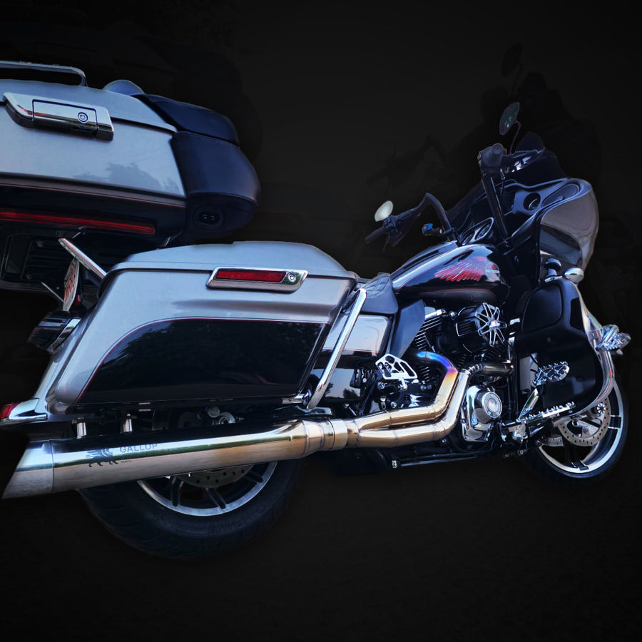2 Into 1 Full Exhaust System For Harley-Davidson - The Freedom Glider 2 Into 1 Full Exhaust System For Harley-Davidson - The Freedom Glider