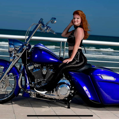 HD Bagger and fender kit Al Capone 7" down and 14" out angle, custom baggers, extended & stretched saddle bags, exclusive for Harley Davidson