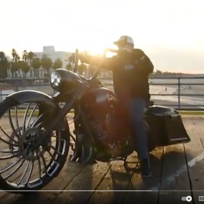 "Cholo Style" Harley-Davidson 4" Stretch Softail Rear Fender With Tip 00-17