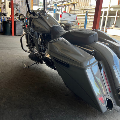 HD Bagger kit 4.5", custom baggers, extended & stretched saddle bags, exclusive for Harley Davidson