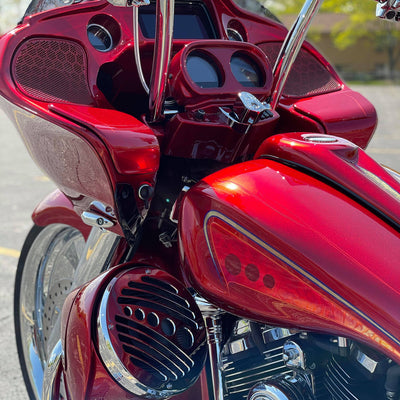 HD Bagger and fender kit 6" down and 9" out, custom baggers, extended & stretched saddle bags, exclusive for Harley Davidson Touring