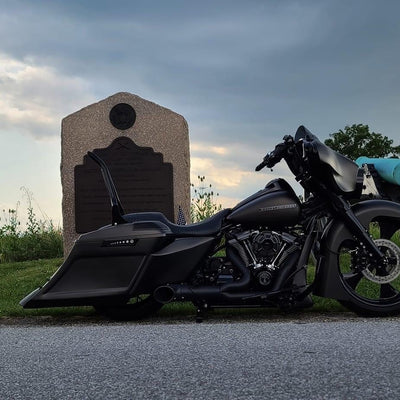 HD Bagger and fender kit 6" down and 9" out, custom baggers, extended & stretched saddle bags, exclusive for Harley Davidson Touring