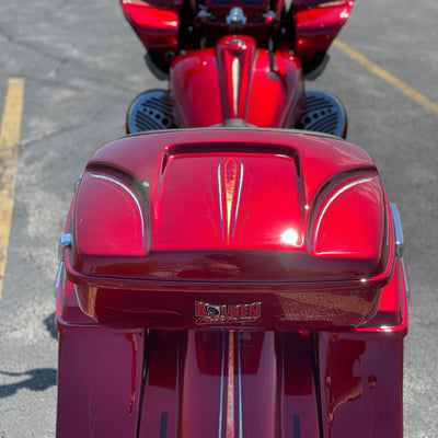 HD Bagger and fender kit 6" down and 9" out, custom baggers, extended & stretched saddle bags, exclusive for Harley Davidson Touring