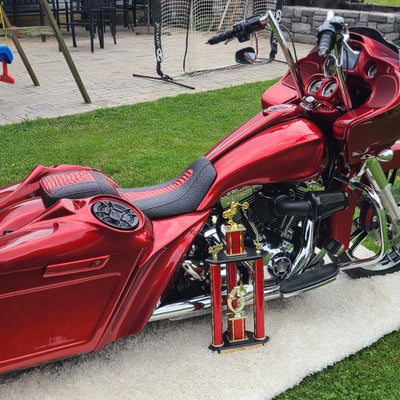 HD Bagger and fender kit 6" down and 9" out, custom baggers, extended & stretched saddle bags, exclusive for Harley Davidson Touring