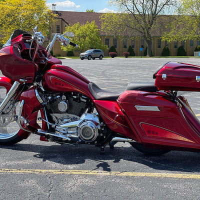 HD Bagger and fender kit 6" down and 9" out, custom baggers, extended & stretched saddle bags, exclusive for Harley Davidson Touring