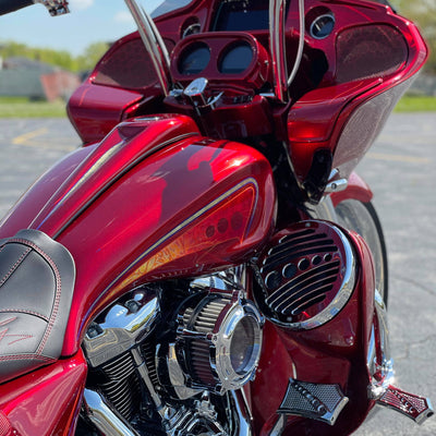 HD Bagger and fender kit 6" down and 9" out, custom baggers, extended & stretched saddle bags, exclusive for Harley Davidson Touring