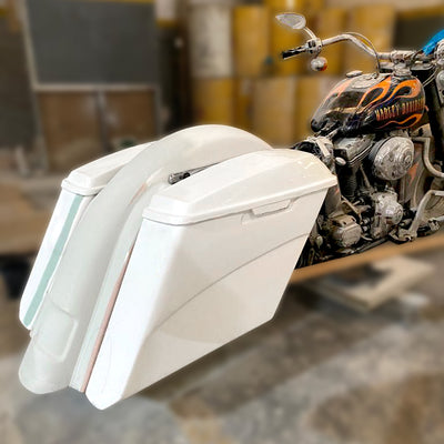 HD Bagger kit 5", custom baggers, extended & stretched saddle bags, exclusive for Harley Davidson