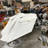 6" down and 9" out angle saddlebags and fender kit for Harley Softail and Harley Fatboy, Harley angle saddlebags kit