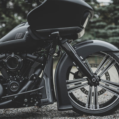 Harley-Davidson Front Fender Kit For 21x5.5" "Bulldog" Fat Tire Wheels 2014-2020